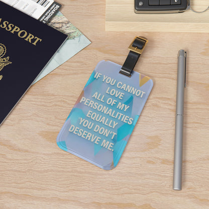 All Of My Personalities Leather Strap Luggage Tag