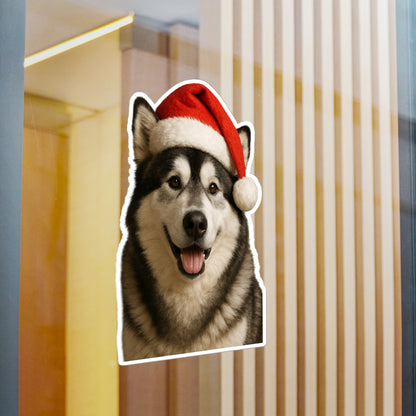 Santa Paws Malamute Vinyl Decal