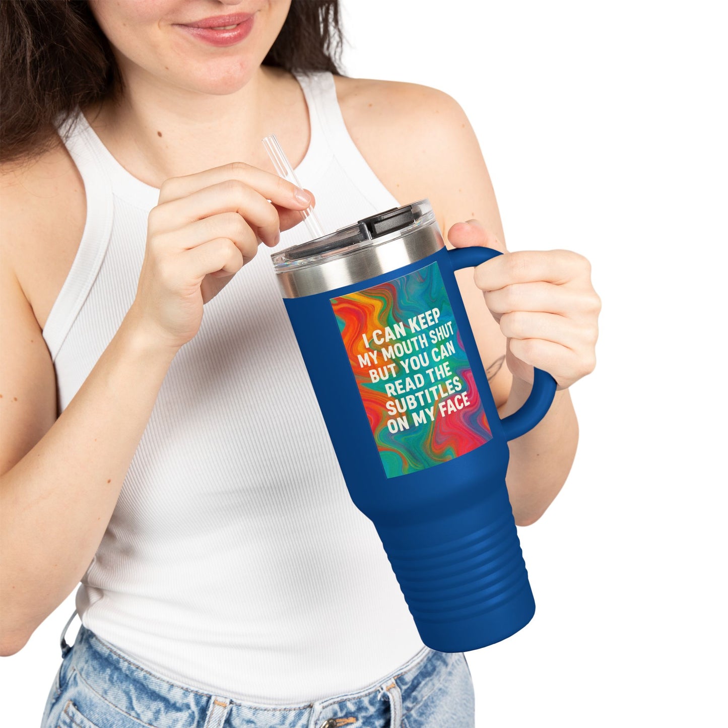 Subtitles Insulated Travel Mug