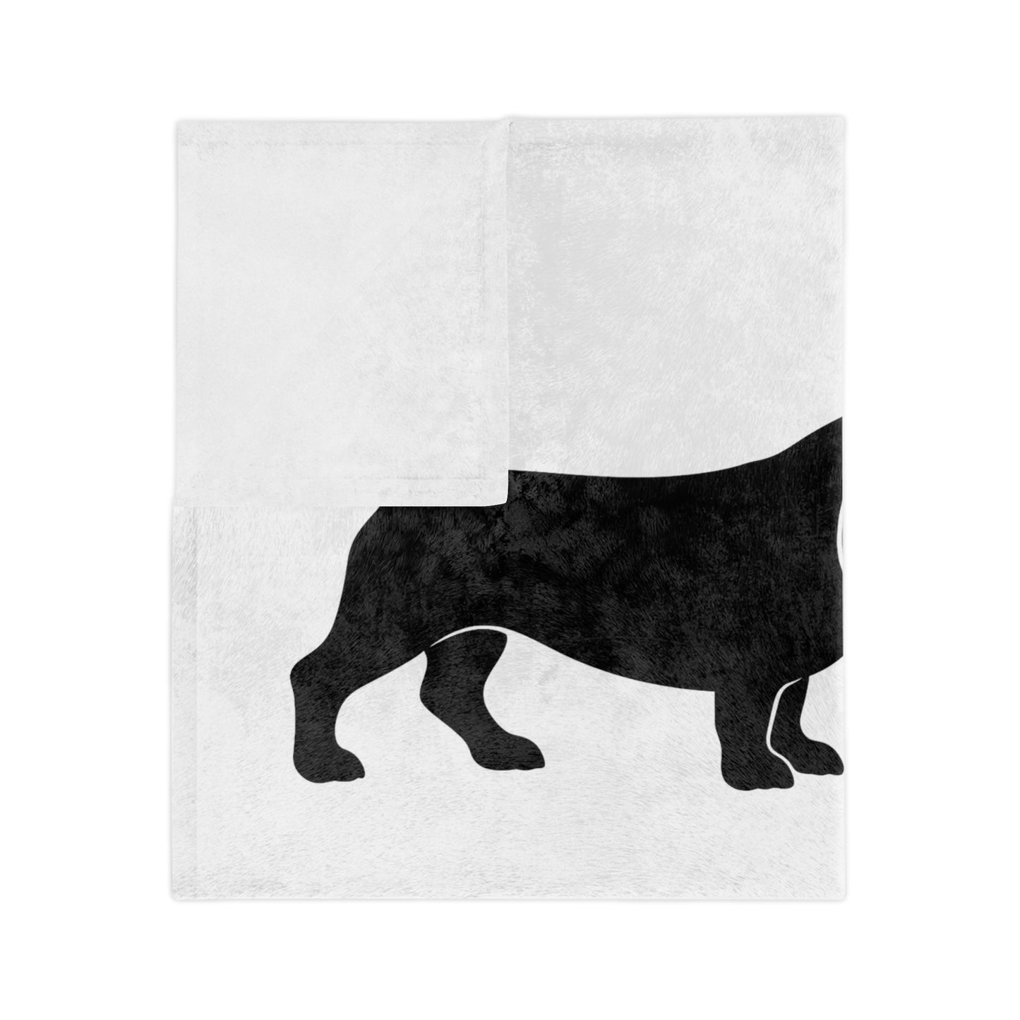 Basset Silhouette Velveteen Microfiber Blanket