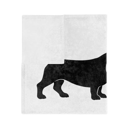 Basset Silhouette Velveteen Microfiber Blanket