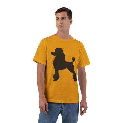 Poodle Silhouette Men's Short-Sleeve Crewneck Tee