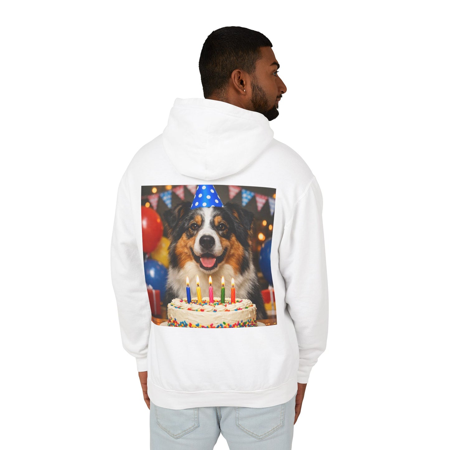 Birthday Buddy Aussie Unisex Lightweight Hoodie