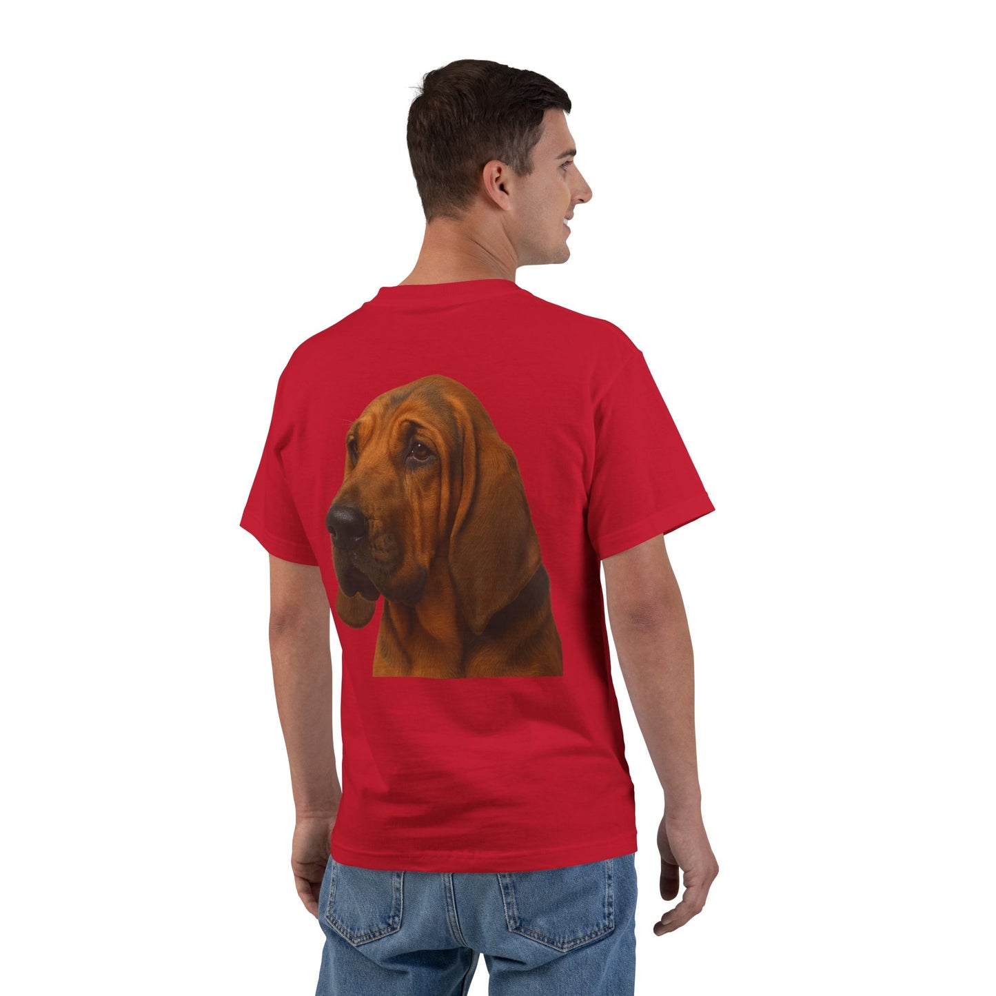 Bloodhound Head Men's Short-Sleeve Crewneck Tee