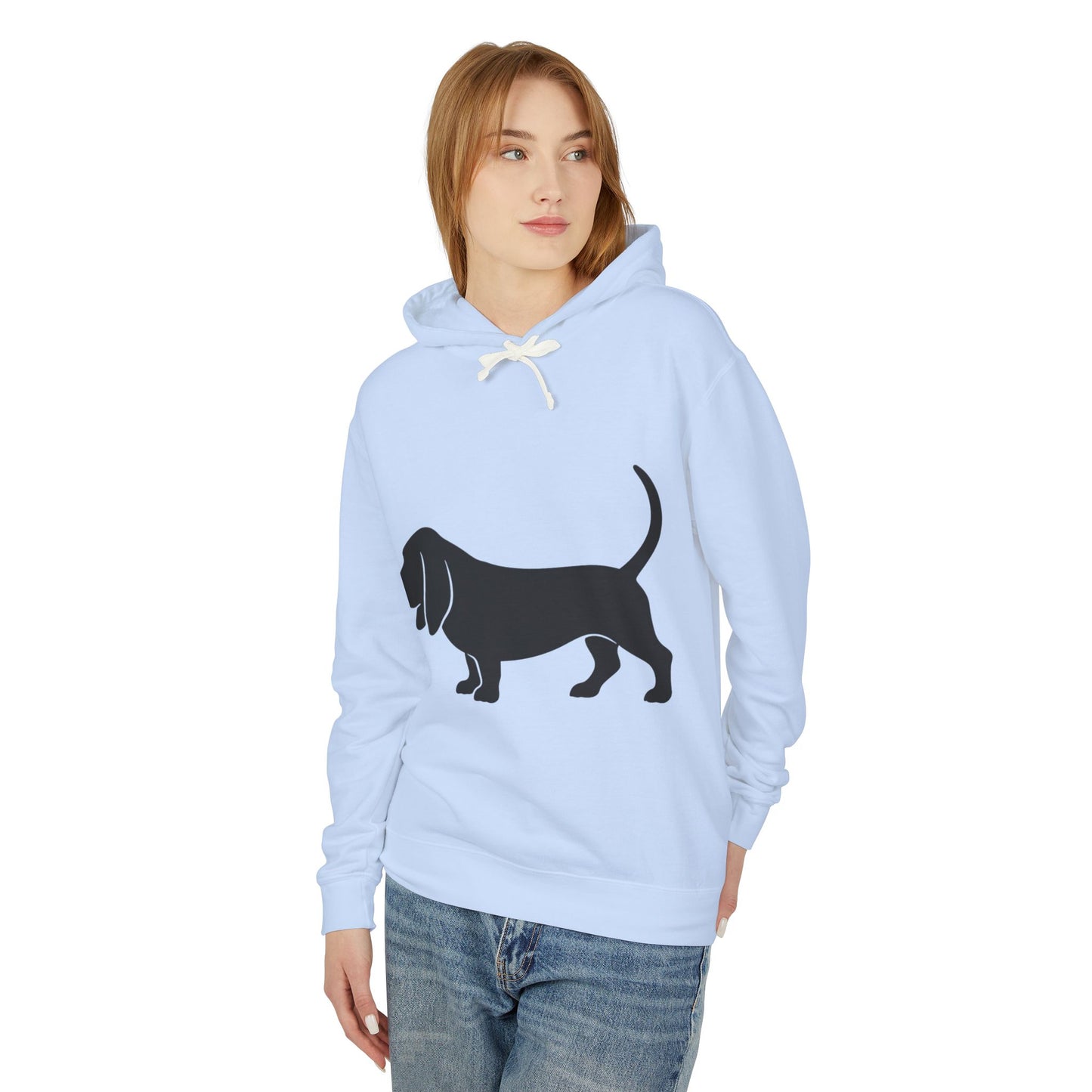 Basset Silhouette Unisex Lightweight Hoodie