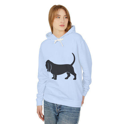 Basset Silhouette Unisex Lightweight Hoodie