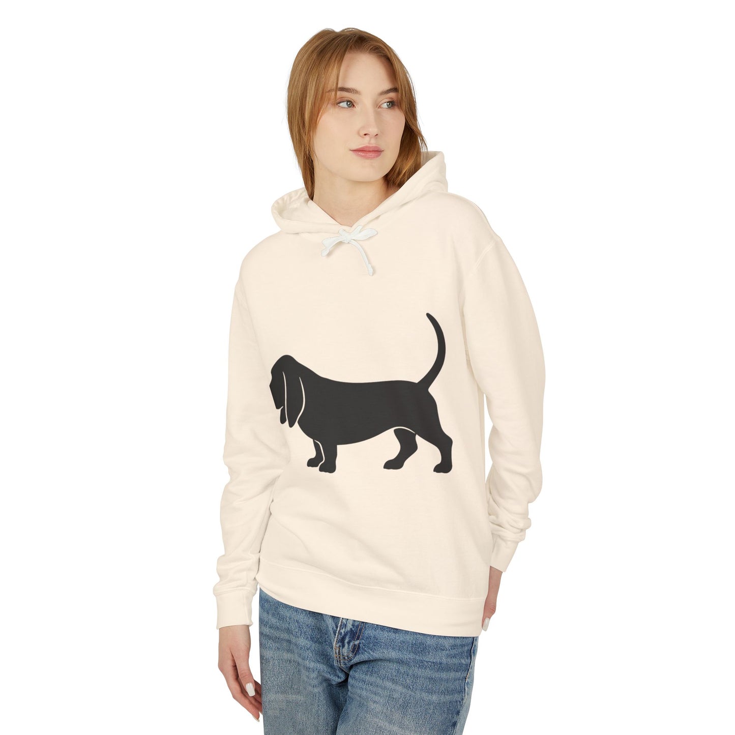 Basset Silhouette Unisex Lightweight Hoodie