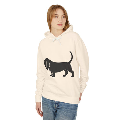 Basset Silhouette Unisex Lightweight Hoodie
