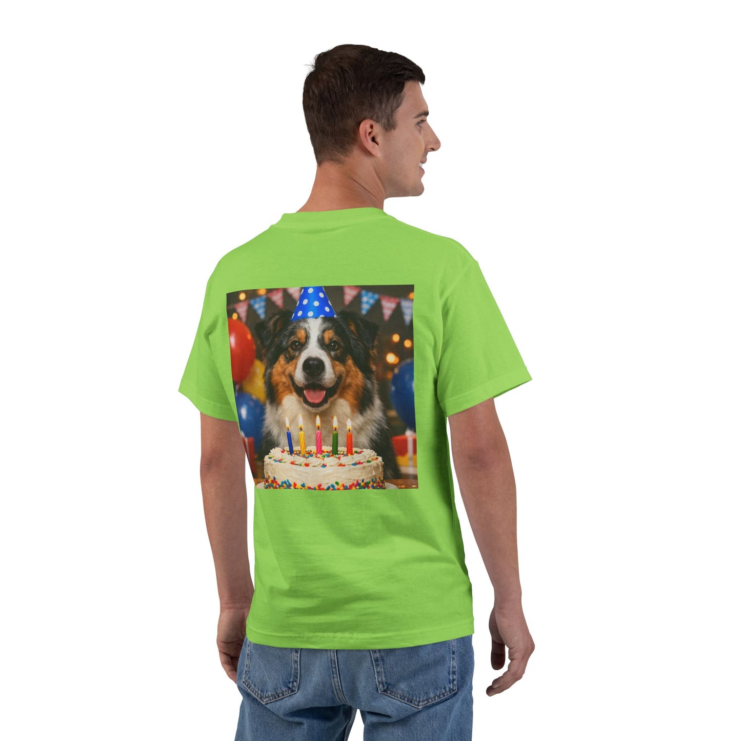 Birthday Buddy Aussie Men's Short-Sleeve Crewneck Tee