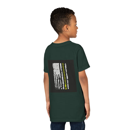 Thin Yellow Line Youth Unisex Short Sleeve Crewneck Tee