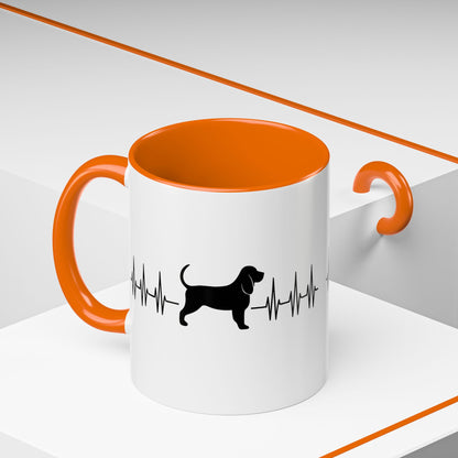 My Heart Beats For Bloodhounds 2-Tone Coffee Mug