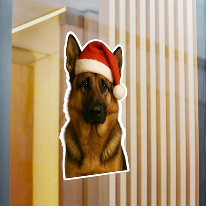 Santa Paws German Shepherd Vinyl Decal