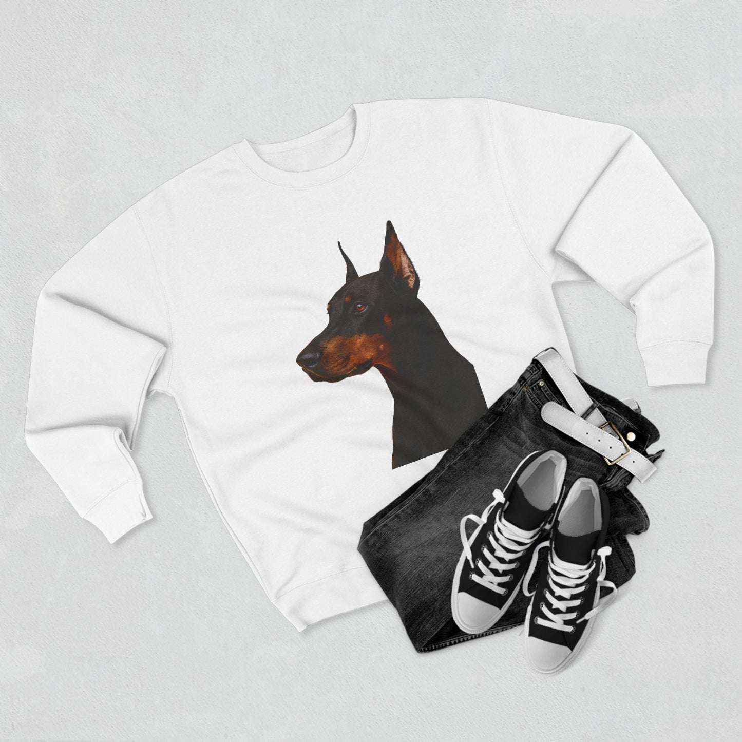 Doberman Head Unisex Crewneck Sweatshirt