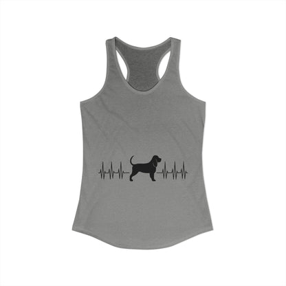 My Heart Beats For Bloodhounds Women's Racerback Tank