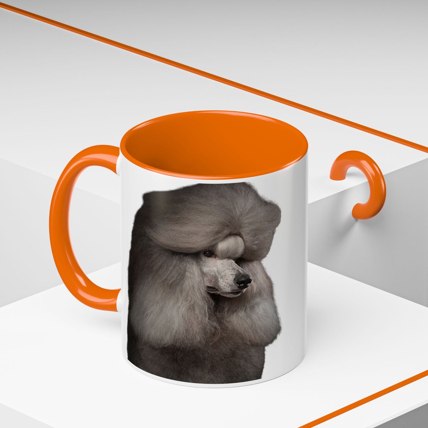 Poodle Head 2-Tone Coffee Mug