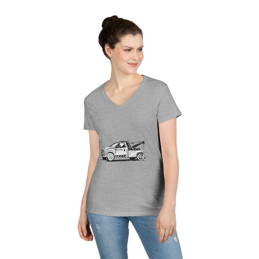 Wheel Lift Tow Truck Women's V-Neck T-Shirt