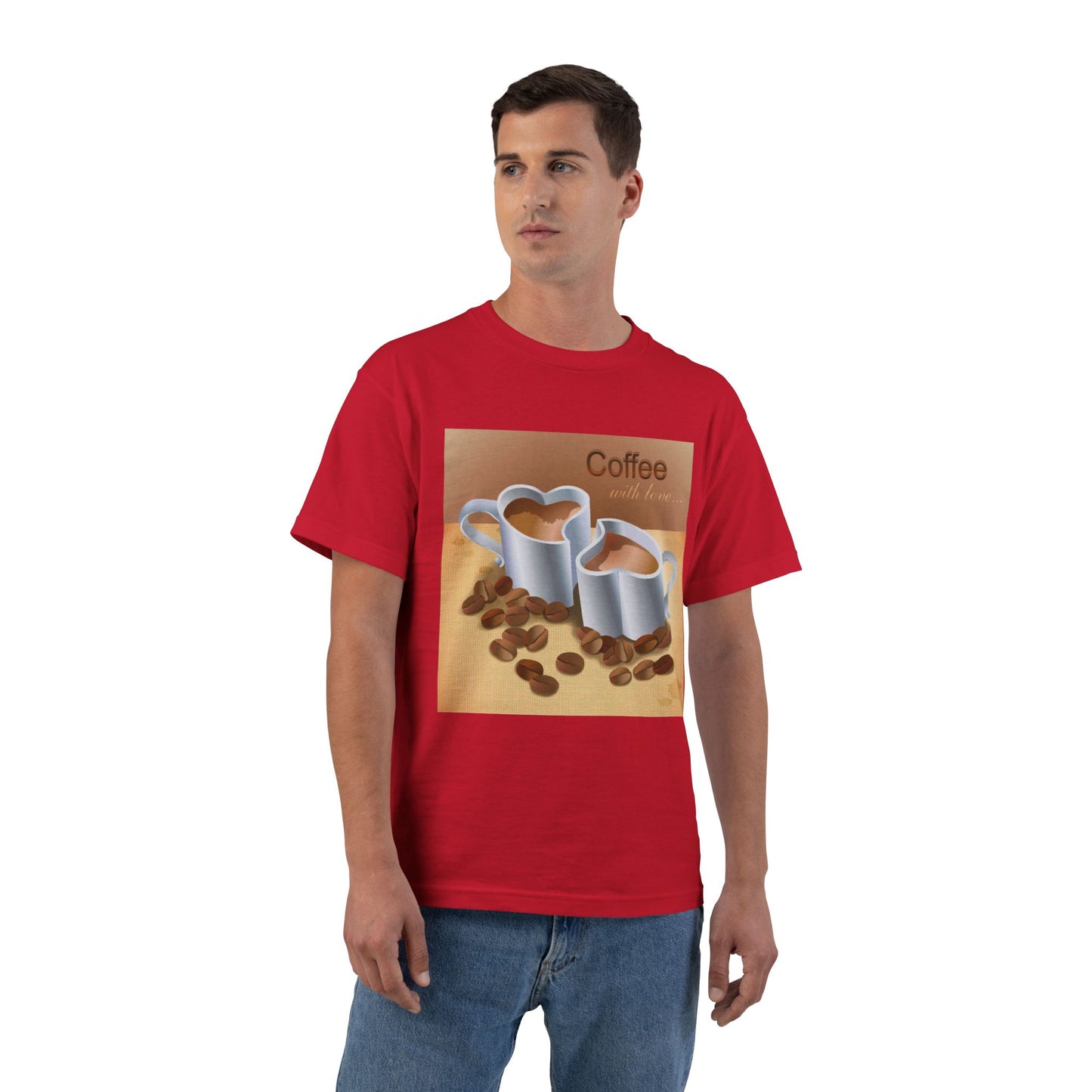 Coffee With Love Men's Short-Sleeve Crewneck Tee