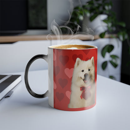 Cupid's Companion Samoyed Color Changing Mug