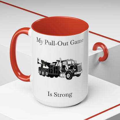 Pull Out Heavy Tow Truck 2-Tone Coffee Mug