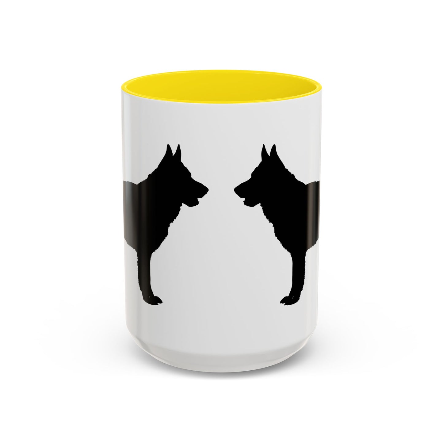 German Shepherd Silhouette 2-Tone Coffee Mug