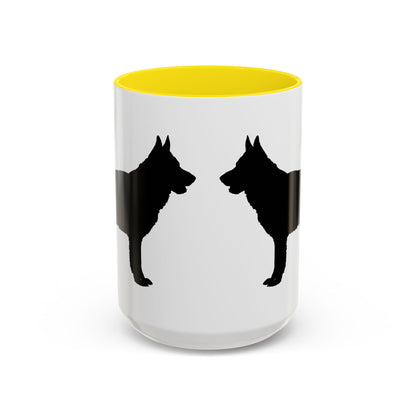 German Shepherd Silhouette 2-Tone Coffee Mug