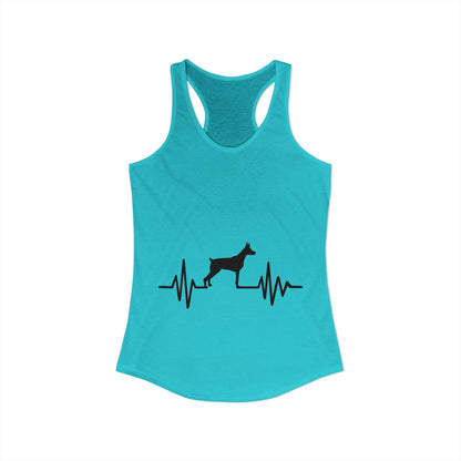 My Heart Beats For Dobermans Women's Racerback Tank