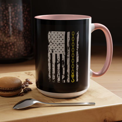 Thin Yellow Line 2-Tone Coffee Mug