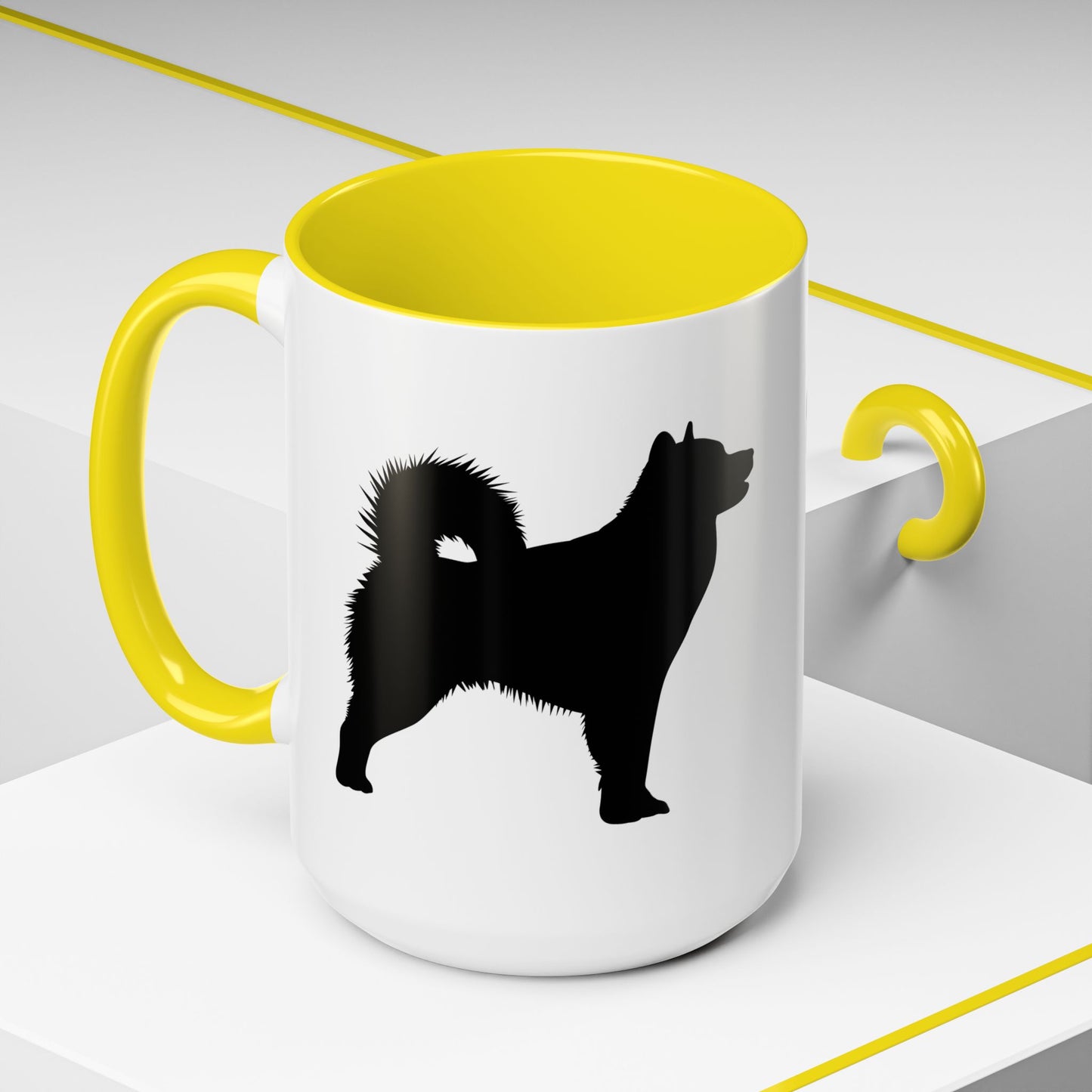 Malamute Silhouette 2-Tone Coffee Mug