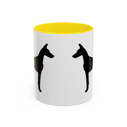 Doberman Silhouette 2-Tone Coffee Mug