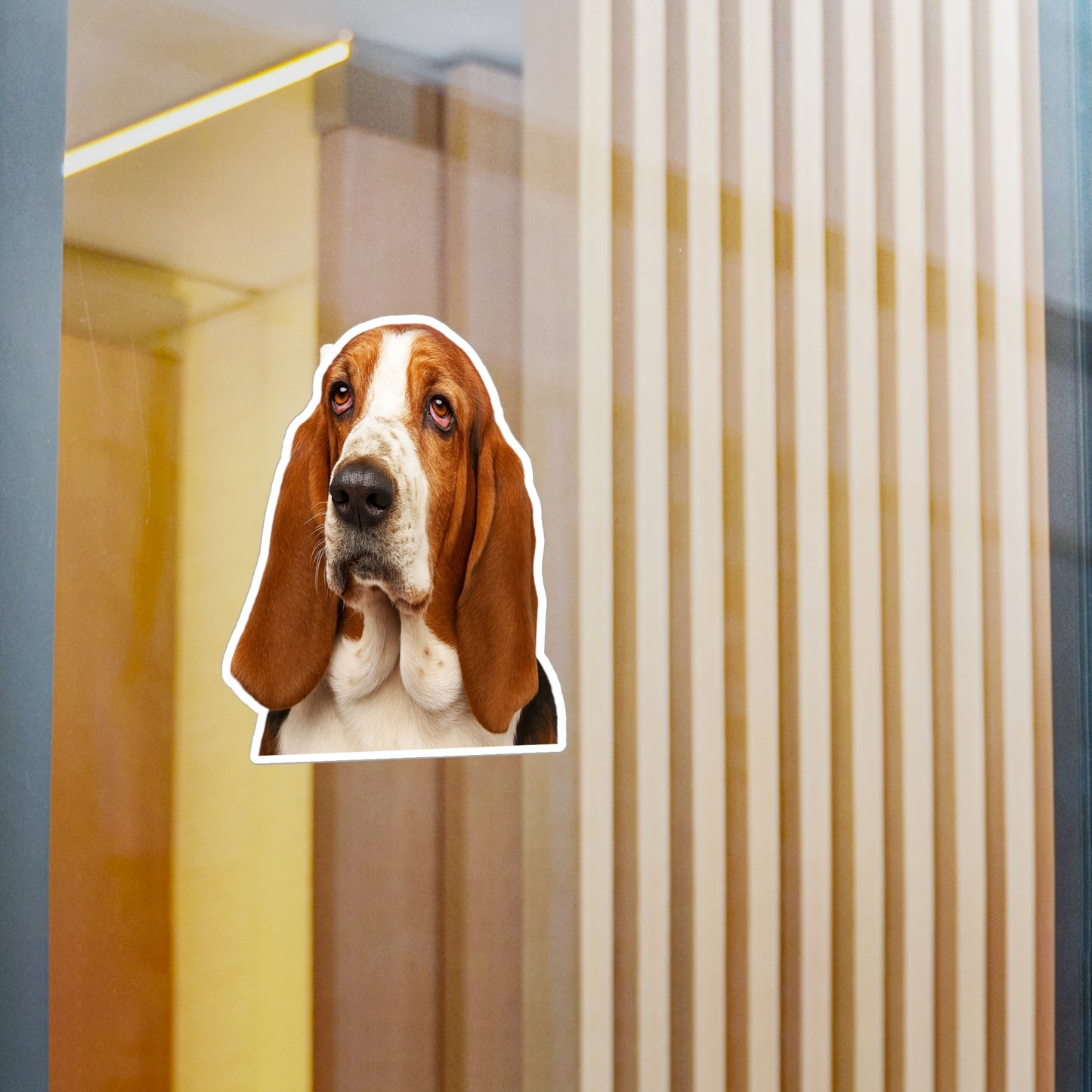 Basset Head Vinyl Decal