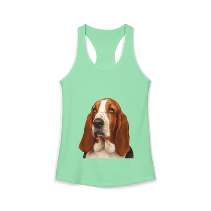 Basset Head Women's Racerback Tank