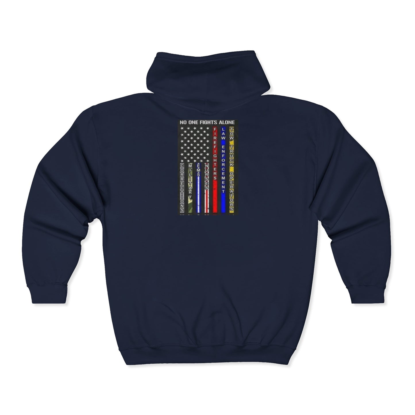 No One Fights Alone Unisex Full Zip Hoodie