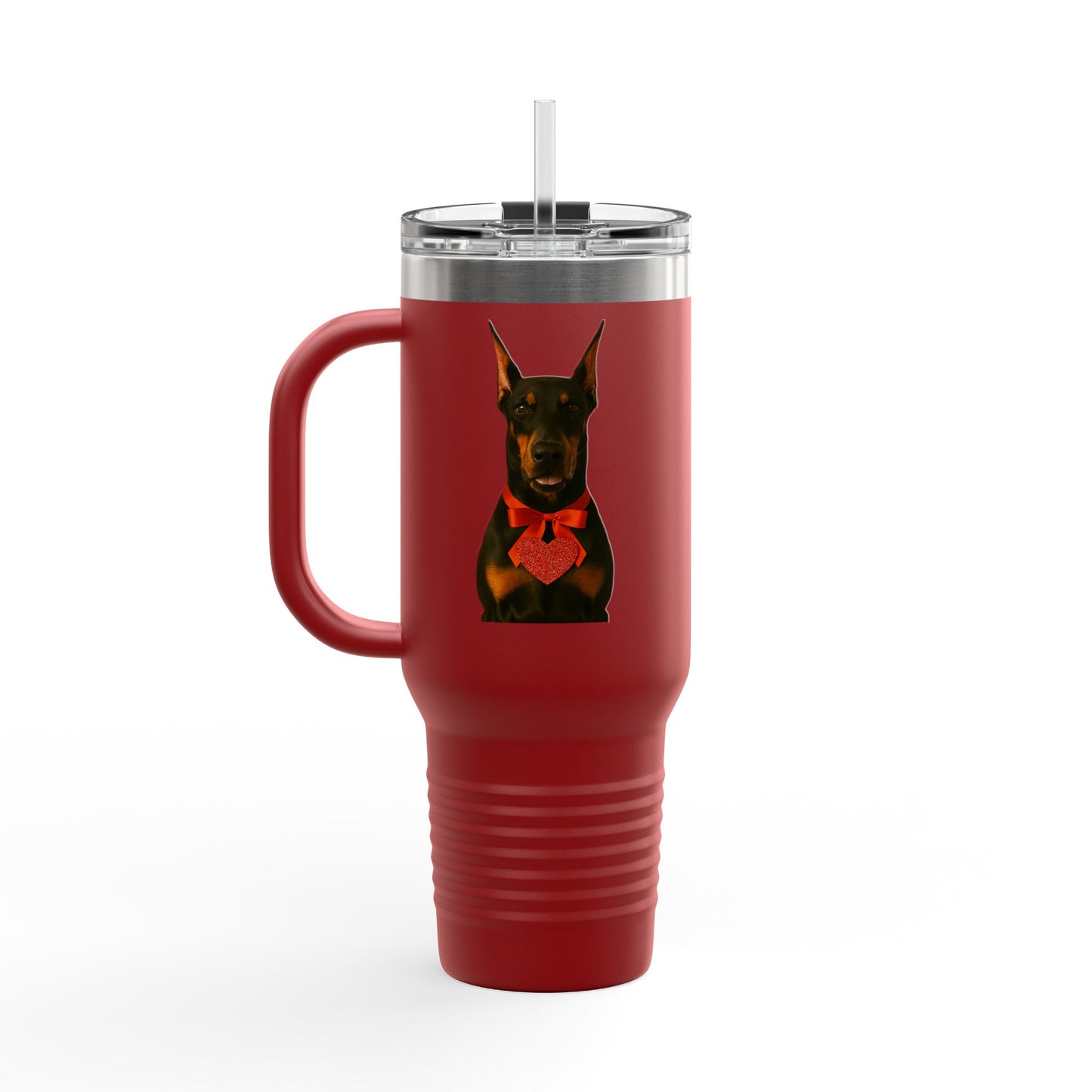 Cupid's Companion Doberman Insulated Travel Mug