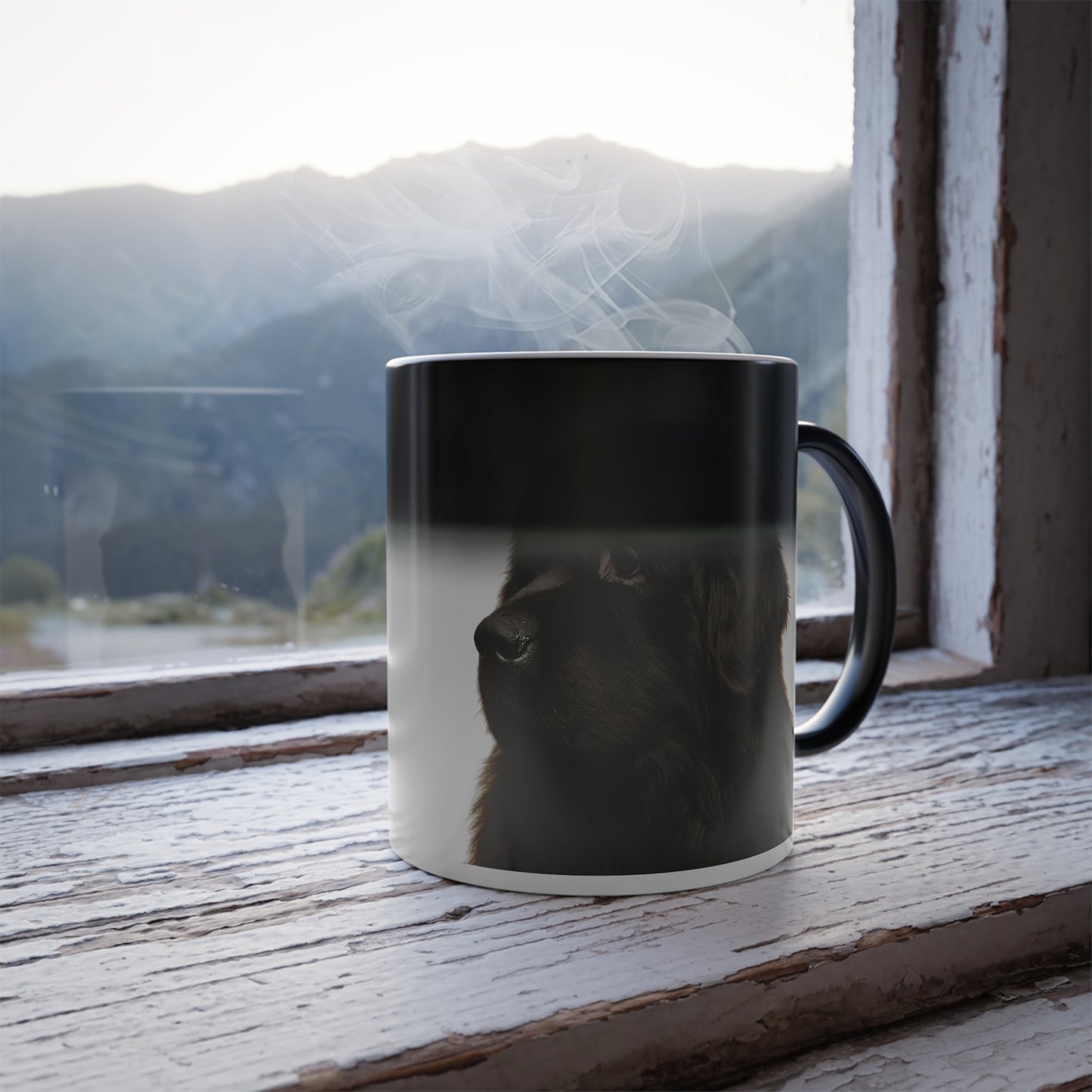 Newfie Head Color Changing Mug