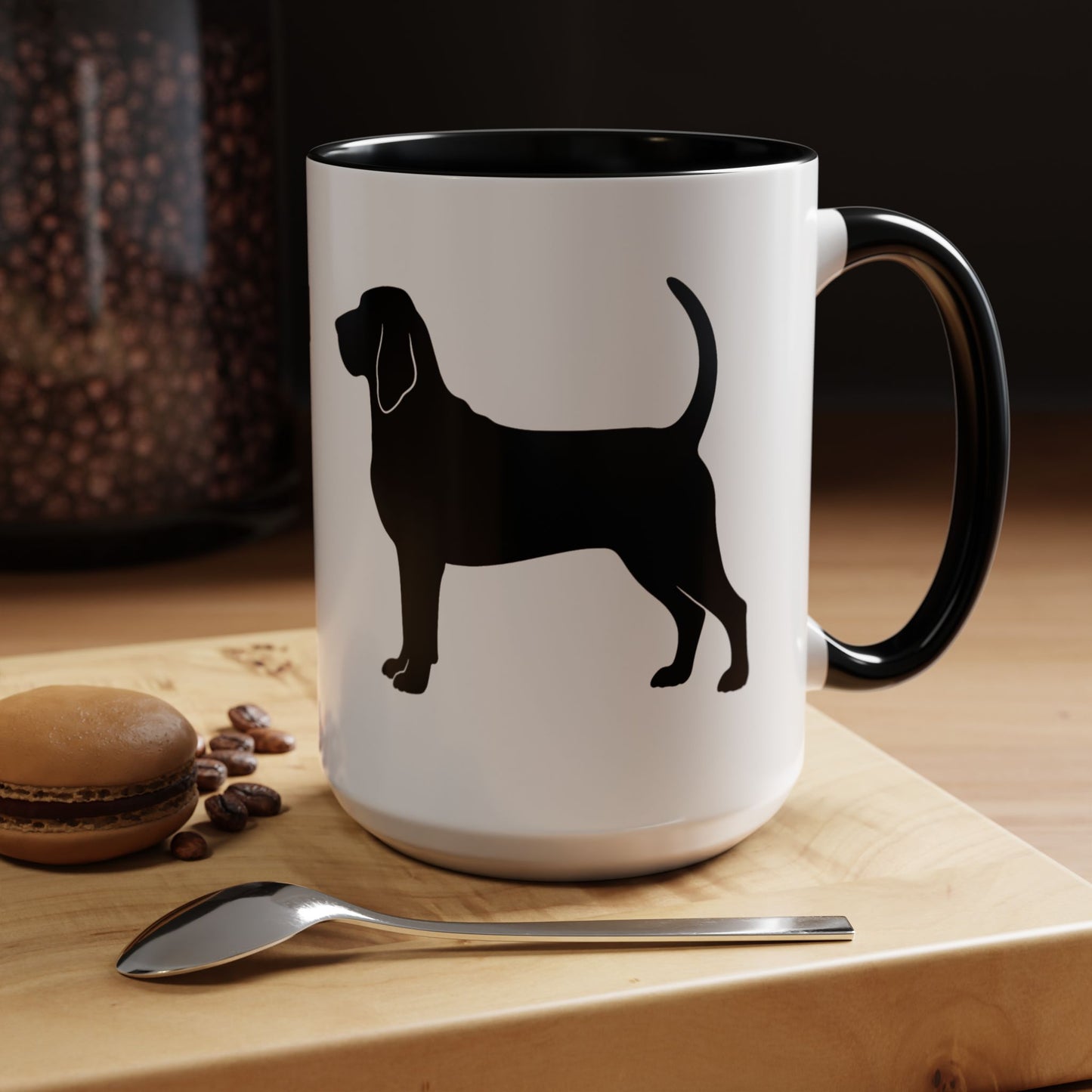 Bloodhound Silhouette 2-Tone Coffee Mug