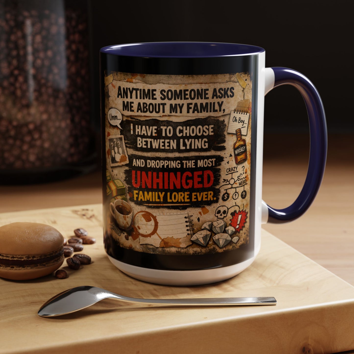 Unhinged Family 2-Tone Coffee Mug