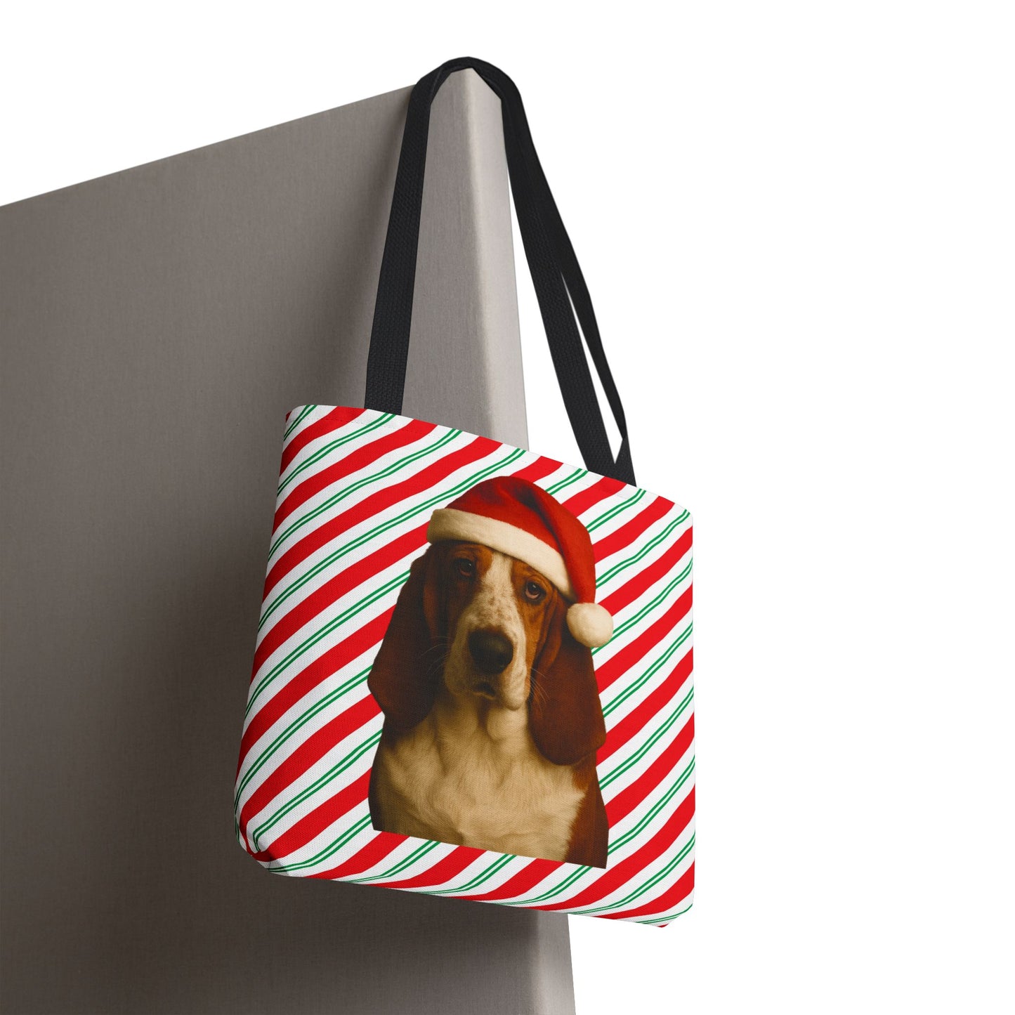 Santa Paws Basset Tote Bag