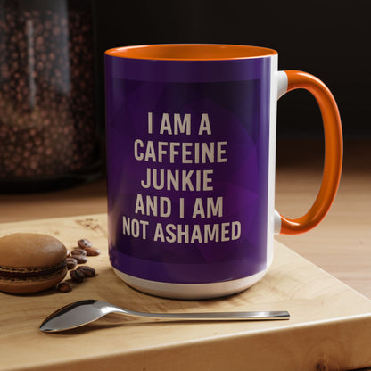 Caffeine Junkie 2-Tone Coffee Mug