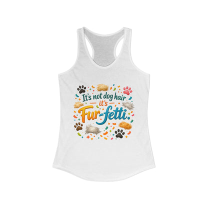 Fur-Fetti Dog Women's Racerback Tank