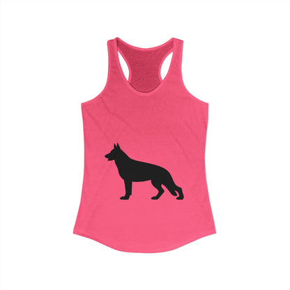 German Shepherd Silhouette Women's Racerback Tank