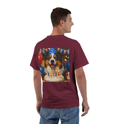 Birthday Buddy Aussie Men's Short-Sleeve Crewneck Tee
