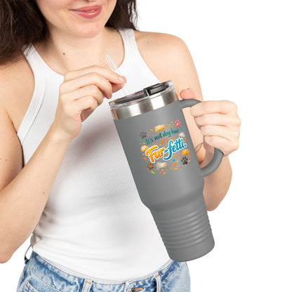 Fur-Fetti Dog Insulated Travel Mug