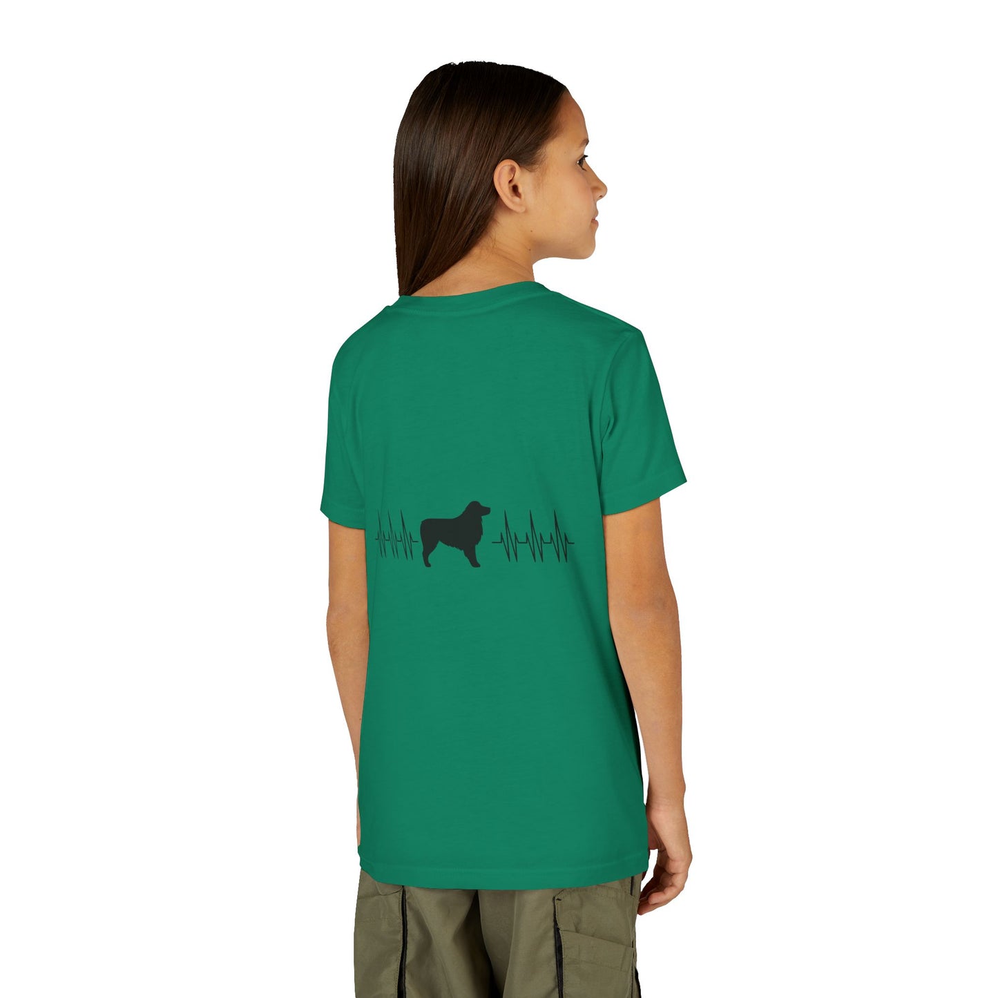 My Heart Beats For Aussies Youth Unisex Short Sleeve Crewneck Tee