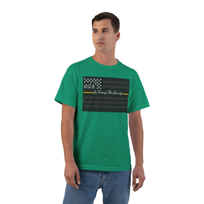 Thin Yellow Line Men's Short-Sleeve Crewneck Tee
