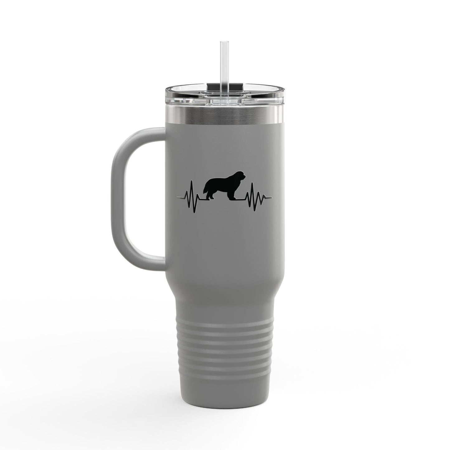 My Heart Beats For Newfies Insulated Travel Mug