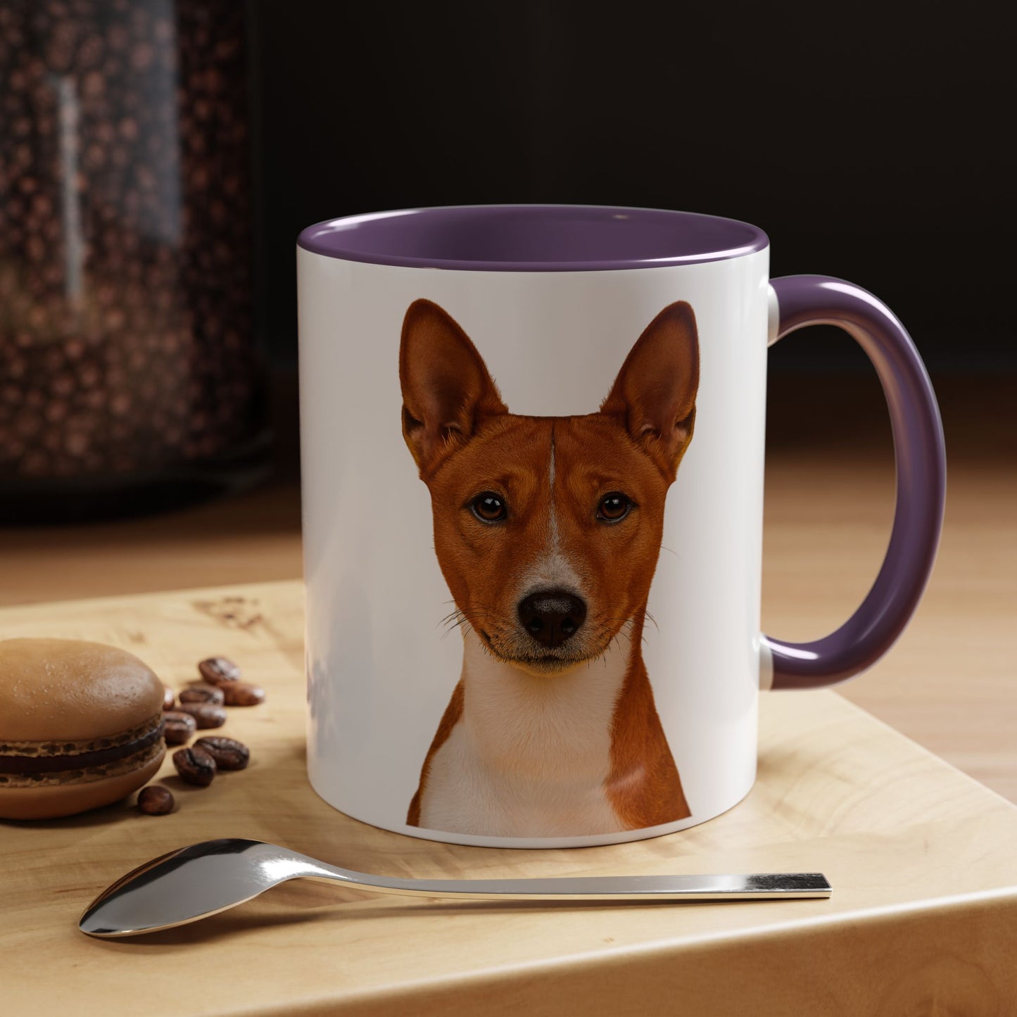 Basenji Head 2-Tone Coffee Mug