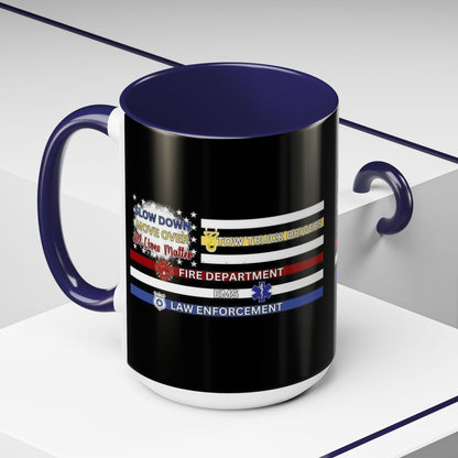Slow Down Move Over Flag 2-Tone Coffee Mug