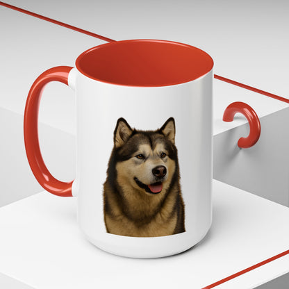 Malamute Head 2-Tone Coffee Mug