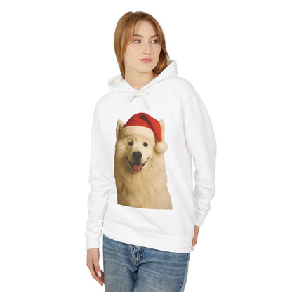 Santa Paws Samoyed Unisex Lightweight Hoodie