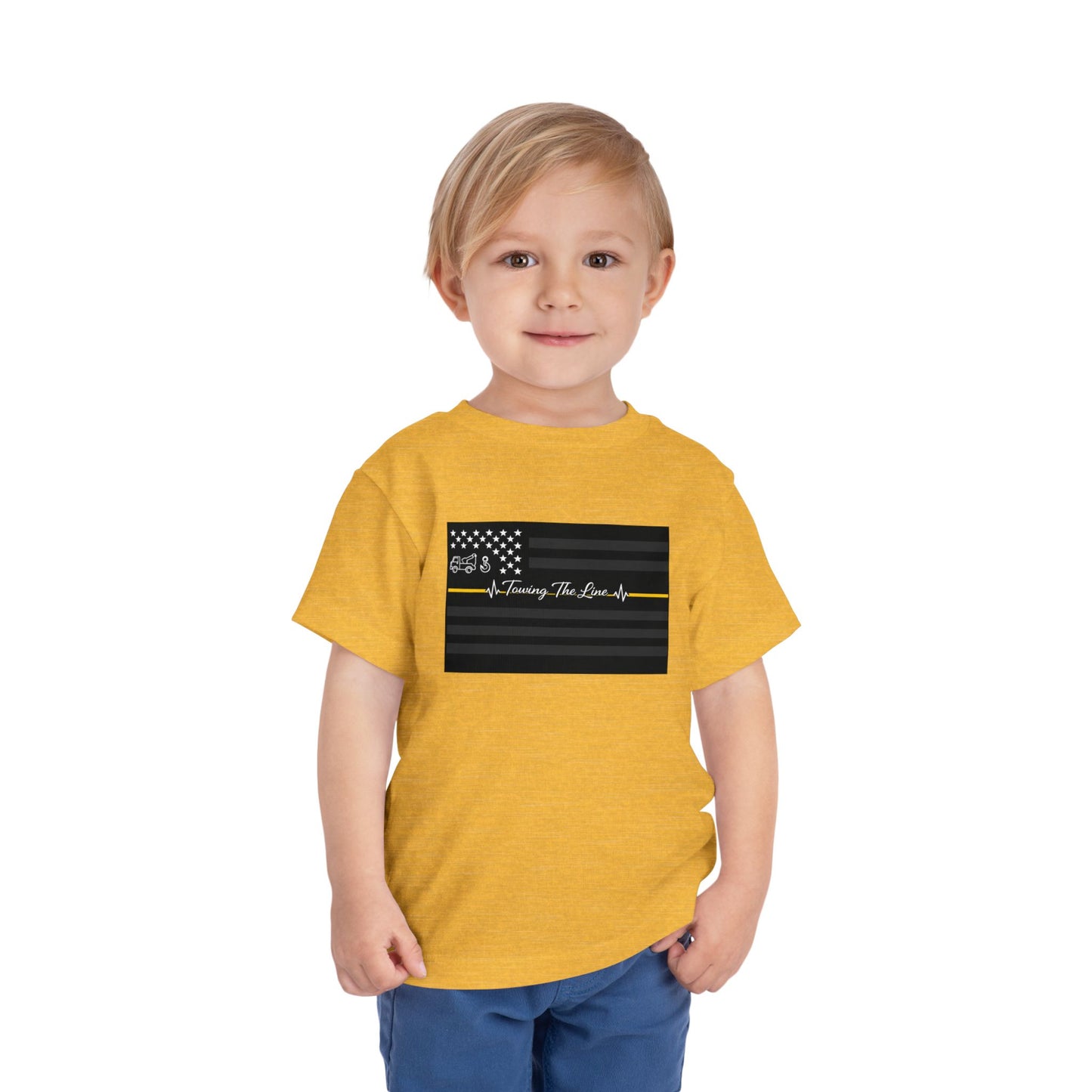 Thin Yellow Line Toddler Unisex Short Sleeve Crewneck Tee